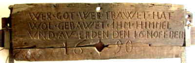 alter Trbalken von 1690